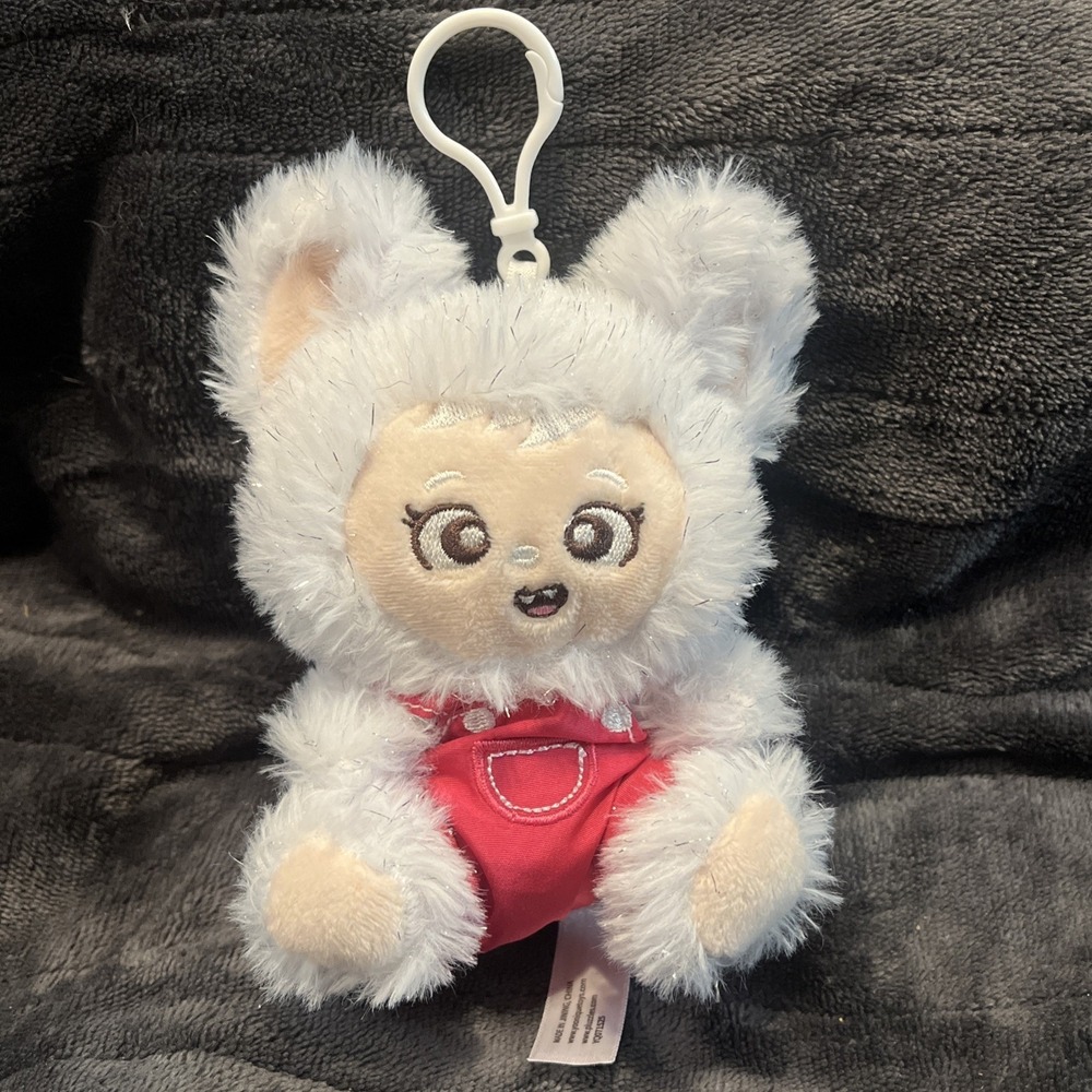 LaBabies Sparkle Monster by Yoonique White Sparkle RORO Keychain WITH OVERALLS!